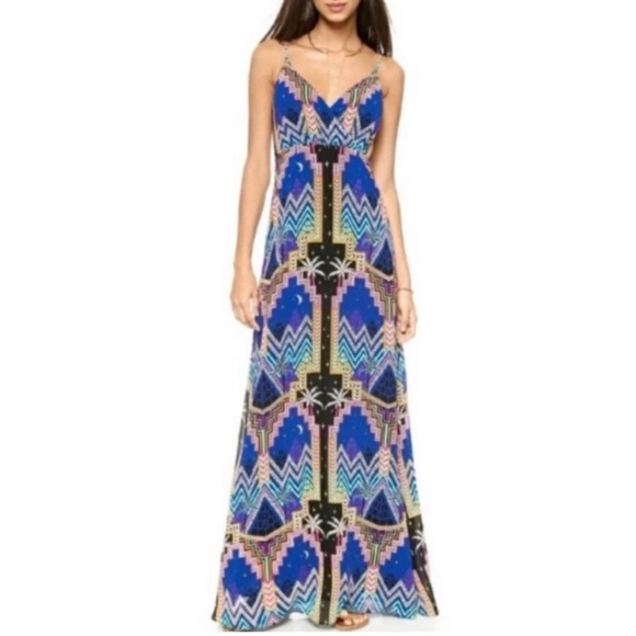 Mara Hoffman Dresses & Skirts - Mara Hoffman Geometric Palm Tree Maxi in Navy